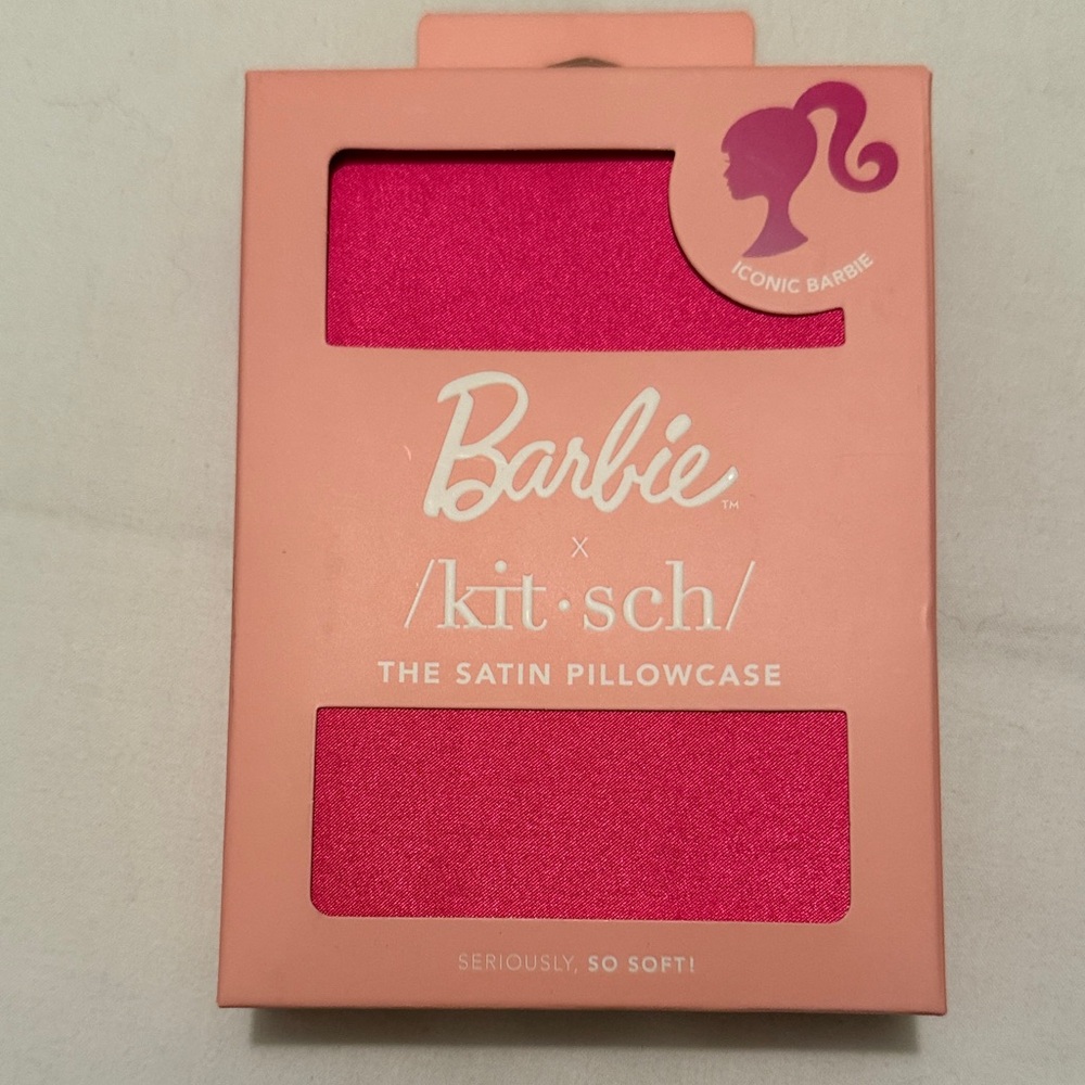 Barbie x Kitsch Satin Pillowcase in Pink